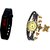TRUE CHOICE Black Leather And Slim Led Combo Watch Special Offer