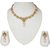 khetlazee gold plated alloy necklace set with maangtika and earring for women