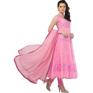 Yourstyle Brasso, Net Solid Semi-stitched Salwar Suit Dupatta Material