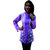 Purple long sleeve chikankari embroidered kurta