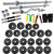 Fitfly High Quality Combo Home Gym Package With 80 Kg Weight+5Ft Plain Rod+3Ft Plain Rod+3Ft Curl Rod+14Inches Dumbbeles Rod