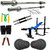 Fitfly Home Gym Package 10Kg Olympic Olympic Rubber Plates With Powder Coated 5 In 1 Bench+2 Olympic Rods(7Ft Plain And 5Ft Plain)