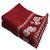 Lushomes Cotton Red Hand Towel with Jacquard Border (Pack of 2 pcs)