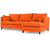 Farina L Shape Sofa Orange Color