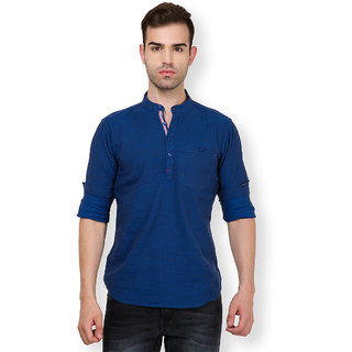 Buy Freehand Blue Short Full Sleeve Mens Kurta Online @ ₹799 from ShopClues