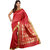 Parchayee Red Silk Plain Saree Without Blouse