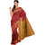 Parchayee Red Silk Striped Saree Without Blouse