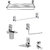 Handy Stainless Steel Complete Bath Sets With Rack