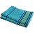 Lushomes Cotton Thin Stripes Turquoise Hand Towel (Pack of 2 pcs)