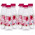 GPET Fridge Water Bottles 1 ltr Liliya Plastic cap Set of 6