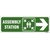 SignageShop  Glow in Dark Assembly Station with arrow Sign (Pack of 5 Nos)