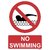 SignageShop  High quality Vinyl No Swimming Sign (Pack of 5 Nos)