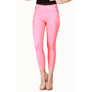 womens pink jeggings