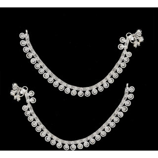 Sparkling Jewellery Silver Plated Silver Alloy Payal & Pajab For Women