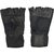 XORO Gym Gloves with Wrist Band, Black Large
