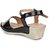 Right Steps Womens Bold Black Wedges Sandals