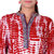 ONLYKurtis Red Rayon Gota Patti Chinese Collar Kurti