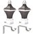 Easyhome Furnish Metal Vengi Curtain Brackets With Support Set Of 2 Ecb-105V
