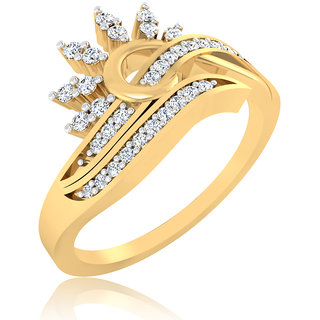 0.14ct Natural Diamonds Studded Ring 14K Hallmarked Gold Diamond Ring LR-0278G