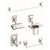 5 Pieces Stainless Steel Bathroom Accessories Set-(1-Soap Dish,1- Tumbler Holder,1- Towel Rod -24,1- Napkin Ring, 1-Robe Hook)-Omni Series