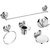 5 Pieces Stainless Steel Bathroom Accessories Set-(1-Soap Dish,1-Tumbler Holder,1-Towel Rod -24,1-Napkin Ring, 1-Robe Hook)-Creta Series