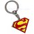 Superman Metal Key Chain Ring Fancy Metallic Chrome Plated Keychains