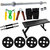 Fitfly Flat Bench(Black) With Versatile Home Gym Set With 14 Kg Plates (Sh)+4Ft Plain Rod+Gym Accessories