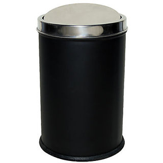King International - Swing Dustbin Black - 10 Ltr (8X12)