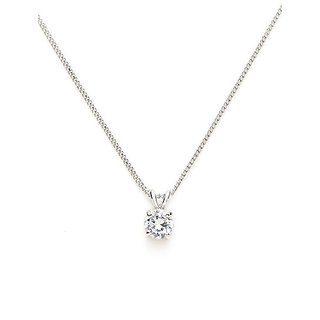 Necklace   2 inch simple diamond pendant.
