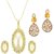 The Pari White Alloy Gold Plated Jewellery Combo For Women