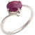 Be You Stylish Red Ruby Real Gemstones Rhodium Plated Sterling Silver Ring for Women