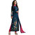 Khushali Presents Embroidered Georgette Dress Material (Navy Blue,Pink) OTKMY01P