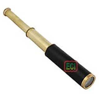 CROWN 12 Inch Long Brass Terrestrial Telescope Foldable Collapsible Antique