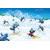 Walls and Murals Penguin Snowball Fight Kids Room Peel and Stick Wallpaper in Different Sizes (24 x 36)