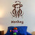 DeStudio Monkey Silhouette Kids Animals Wall Sticker TINY Size Wall Decals  Stickers  (45cms x 60cms)