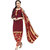 Manvaa Maroon color Crepe Printed womens dress material- KMIXRPSN1010014