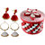 Handmade Paper Quilling  Red dangler Earrings and white jhumka earrings with gifting designer box