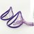 Imported Sexy 2pcs Lovers Men Women C-string Mesh Thong Visible Underwear Panty w/Wave Pattern Purple