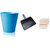 Plastic Blue Combo Of Dustbin,Small Duster  Normal Dust Pan
