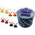 Handmade Paper Quilling  Yellow, Orange, Red and Dark Blue Jhumka Earrings with gifting designer box