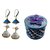 Handmade Paper Quilling  Blue hoops Earrings and white jhumka earrings with gifting designer box