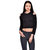 I Know Casual Full Sleeve Solid Womens Black Top
