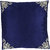 Beautiful Mind 4 Butta Corner Embroidered Pattern Cushion Cover, Blue (16 x 16 inch)