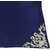 Beautiful Mind 4 Butta Corner Embroidered Pattern Cushion Cover, Blue (16 x 16 inch)