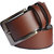 WHOLESOMEDEAL Mens Brown Color Leatherite needle pin point buckle belt f5