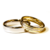 SILVOSKY 92.5 Silver Couple Band Yellow Gold Plated Silver Ring Set SR64-P