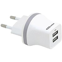 Portronics 2.1A Dual USB Charger White