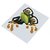 Car Styling Car Accessories crazy frog 3D Peep Funny Car Sticker.