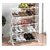 5 Tier Foldable Stainless Steel shoe rack