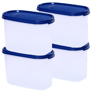 Buy Signoraware Modular Oval Containers - Set of 4 (1100ml each) - Blue ...